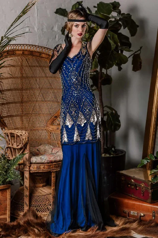 [Clearance] 1920s Sequined Maxi Flapper Dress