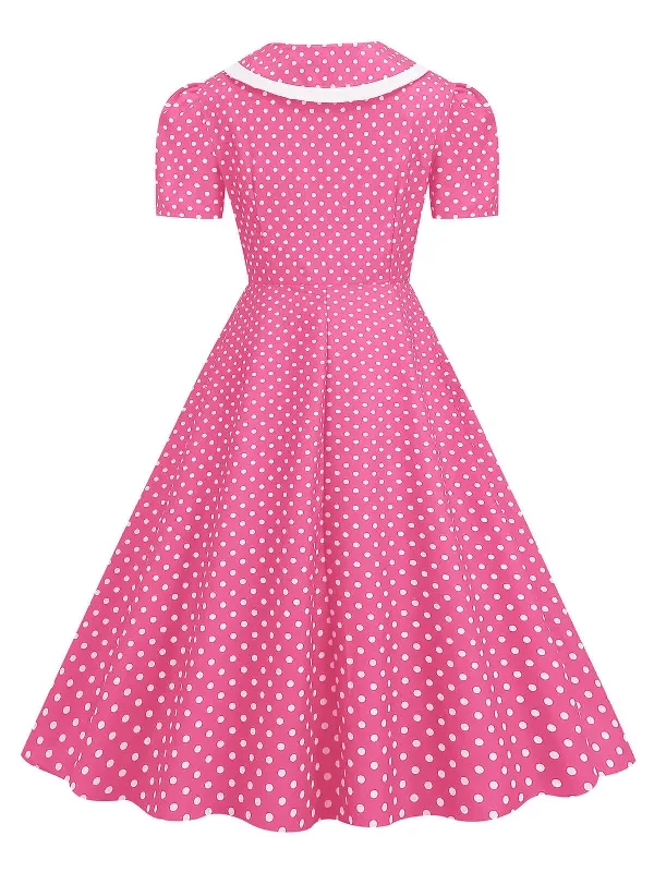 1950s-polka-dots-lapel-bowknot-swing-dress