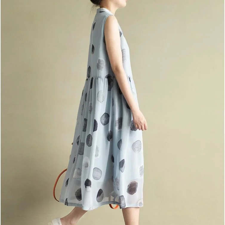 2021-new-blue-dotted-print-chiffon-sundress-plus-size-casual-shirts-dresses-sleeveless-maxi-dress