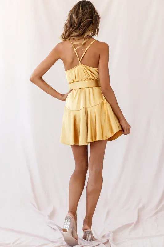 agent-99-belted-satin-cowl-neck-dress-mustard