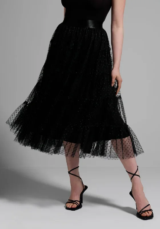 All The Sway Tulle Midi Skirt