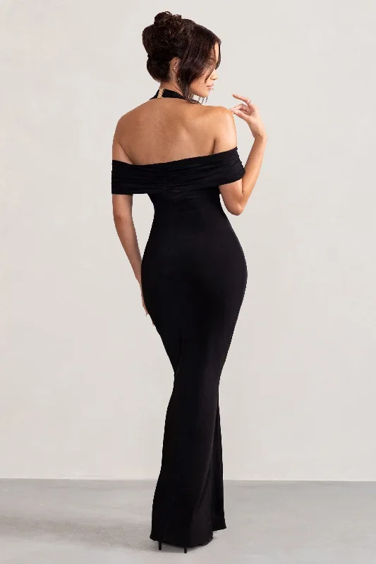 anisa-black-halter-neck-bardot-maxi-dress-with-thigh-split-cl129055002