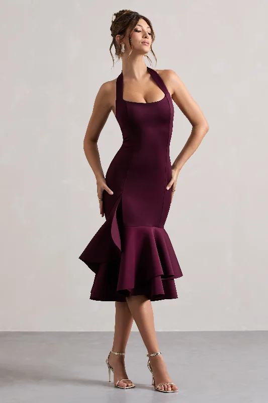 arla-plum-halter-neck-ruffle-trim-midi-dress-cl133320101