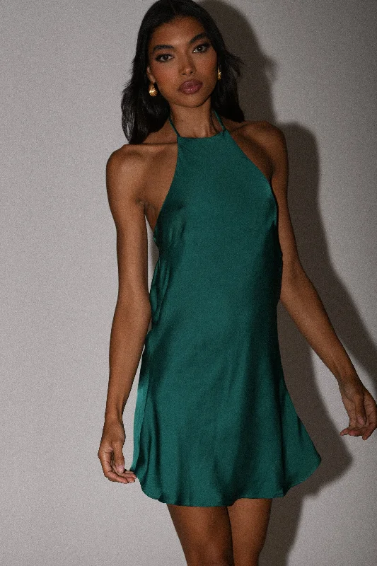 atlas-satin-bow-mini-dress-emerald