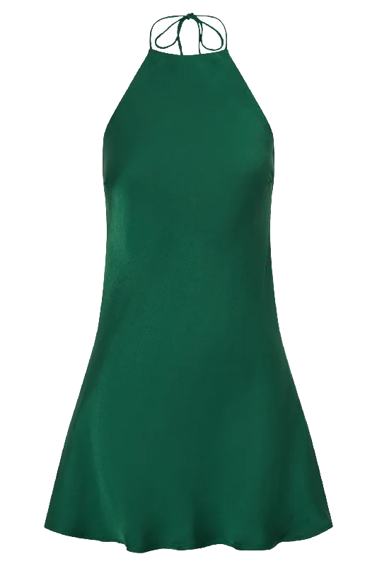 atlas-satin-bow-mini-dress-emerald