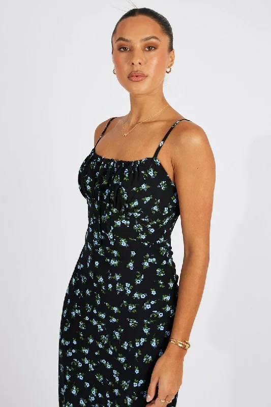 black-floral-midi-dress-gathering-bust-sleeveless-dd3505e-33p-1