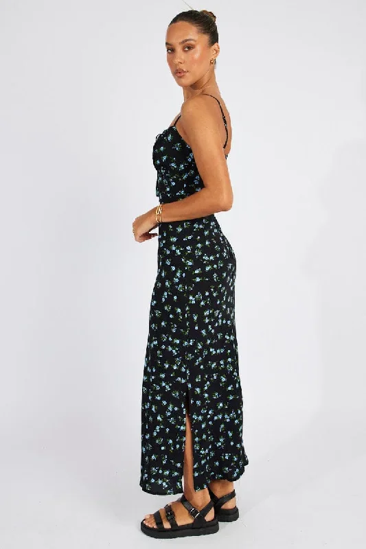 black-floral-midi-dress-gathering-bust-sleeveless-dd3505e-33p-1