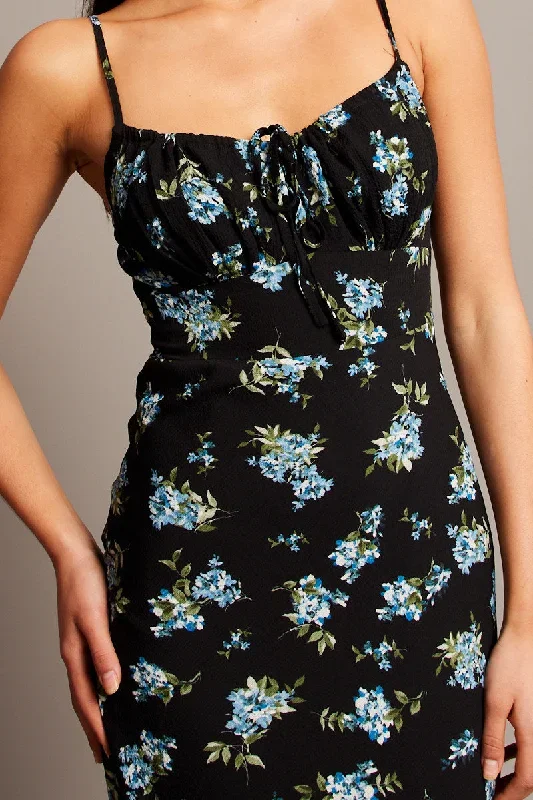 black-floral-midi-dress-gathering-bust-sleeveless-dd3505h-33p-1