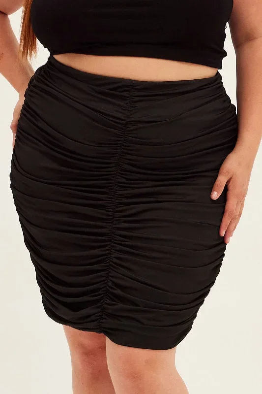 black-mini-skirt-ruched-css1195-47r-1