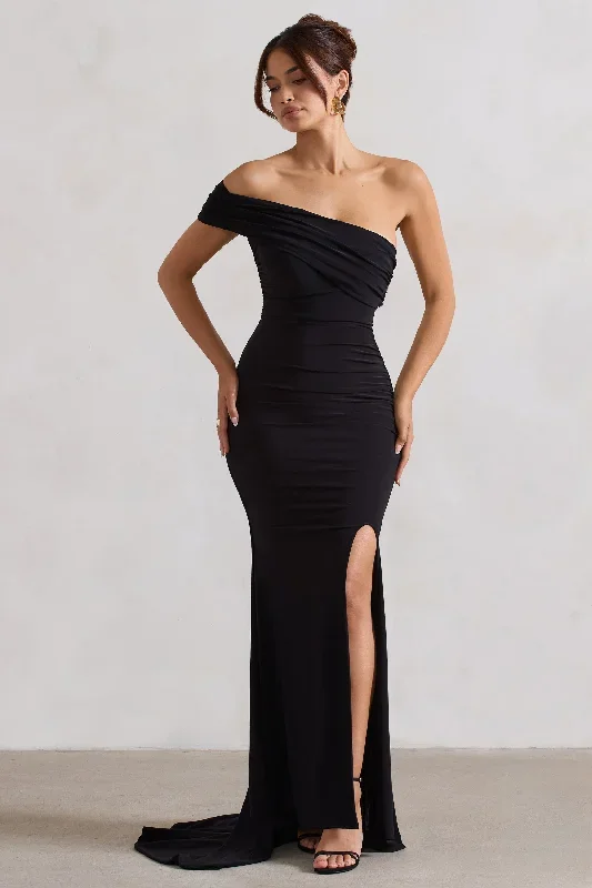 black-one-shoulder-maxi-dress