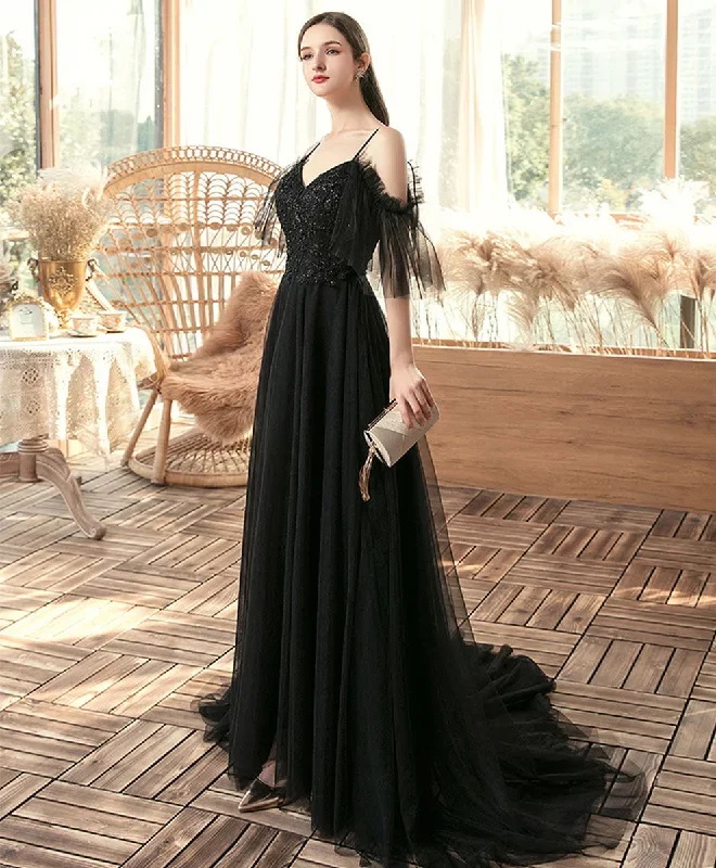 black-v-neck-tulle-lace-long-prom-dress-black-evening-dress-2