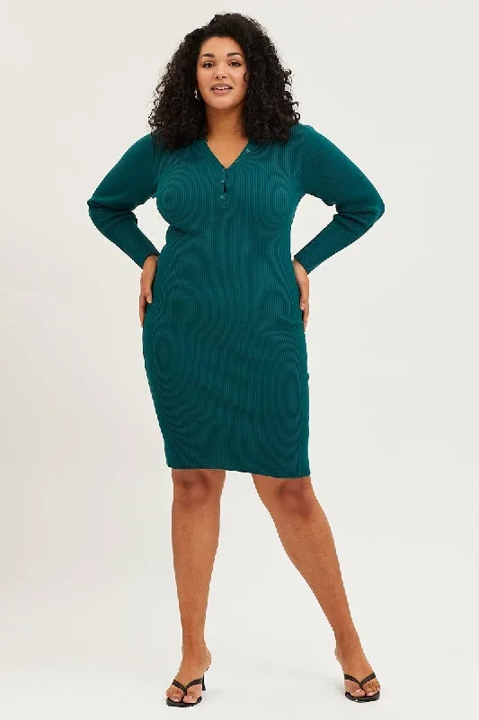 blue-midi-knit-bodycon-dress-v-neck-long-sleeve-ced31536-40ab