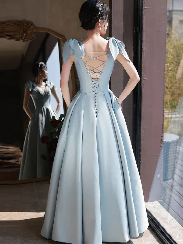 blue-v-neck-satin-long-prom-dress-blue-satin-evening-dress