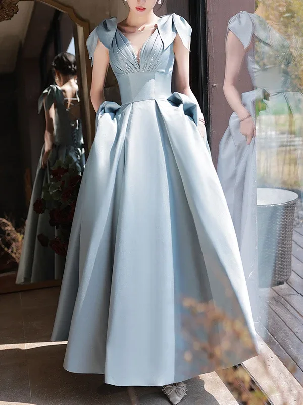 blue-v-neck-satin-long-prom-dress-blue-satin-evening-dress