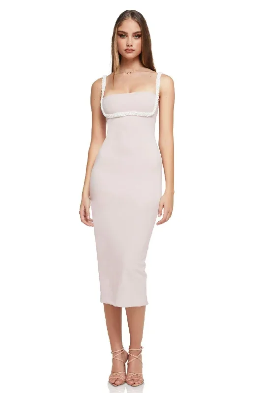 BUY IT NOOKIE Nouveau Midi Dress (Nude)