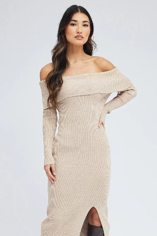 camel-midi-dress-long-sleeve-off-shoulder-bardot-knit-ed0173-38cb-2