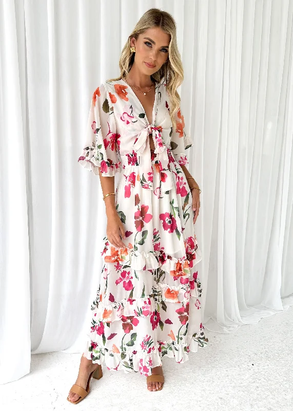 Capri Maxi Dress - White Azalea