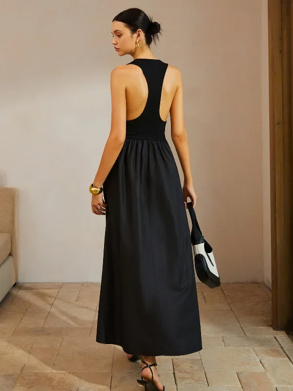 casual-pockets-backless-midi-dress