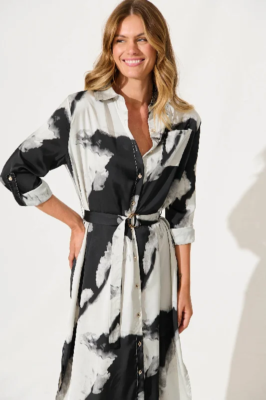 dayside-midi-shirt-dress-in-black-and-grey-watercolour-satin