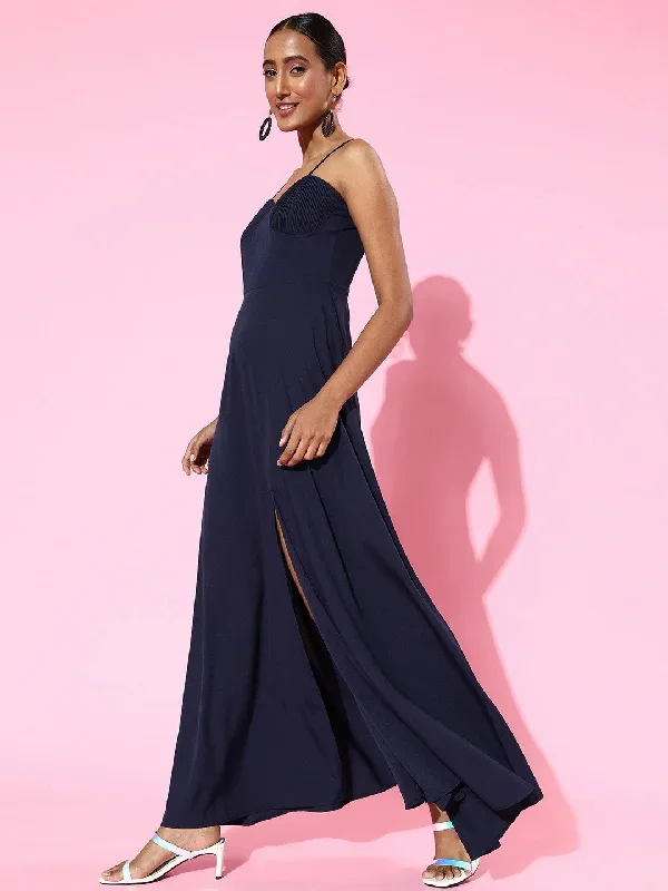 dr1087nb-berrylush-women-navy-blue-crepe-pleated-maxi-dress