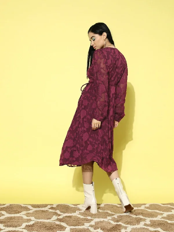 dr4976mr-berrylush-women-maroon-floral-pattern-v-neck-bishop-sleeves-jacquard-layered-wrap-midi-dress