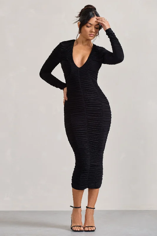 elisabeth-black-mesh-v-neck-long-sleeved-maxi-dress-cl128984002