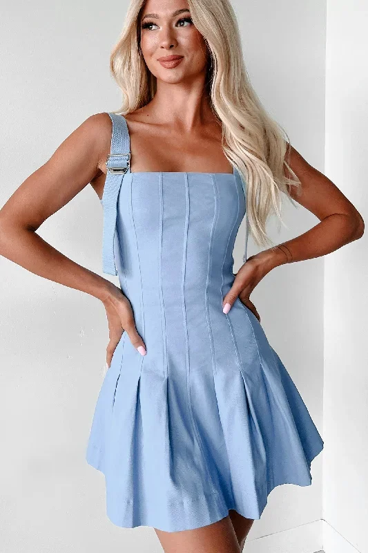 ellerie-pleated-buckle-strap-mini-dress-light-blue