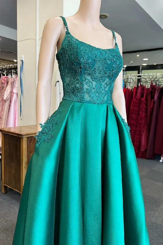 emerald-green-lace-satin-scoop-neck-a-line-prom-dress-with-pockets