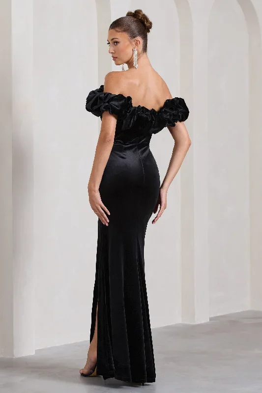 esmeralda-black-velvet-structured-ruffled-bardot-maxi-dress-cl128794002