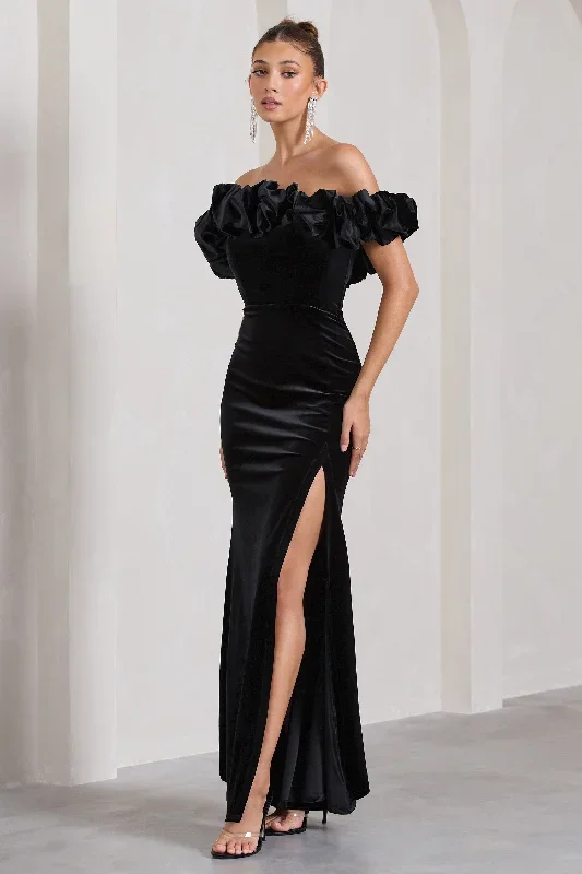 esmeralda-black-velvet-structured-ruffled-bardot-maxi-dress-cl128794002