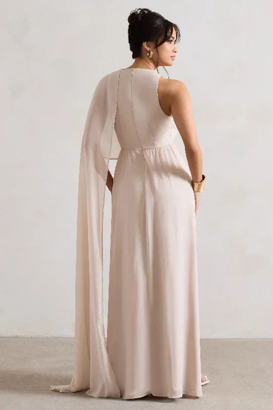 fairytale-champagne-plunge-neck-chiffon-maxi-dress-with-cape-sleeve-cl129989059