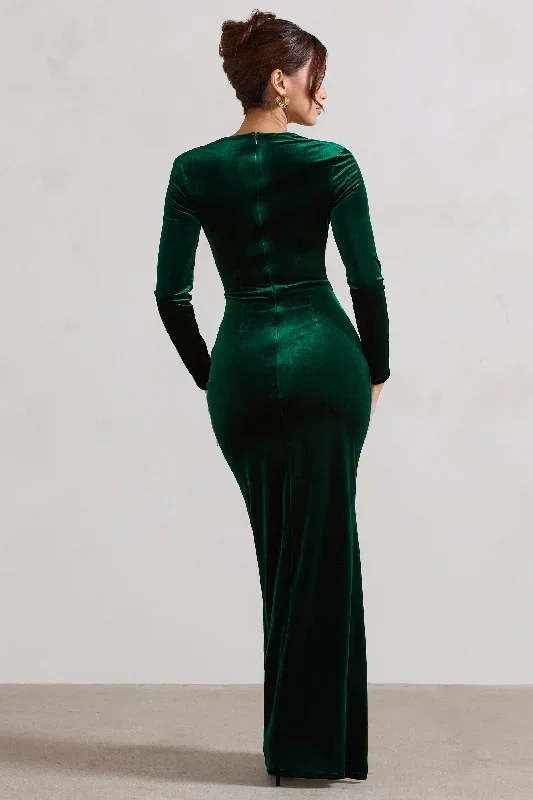 fay-bottle-green-velvet-corset-style-knot-maxi-dress-cl128016047