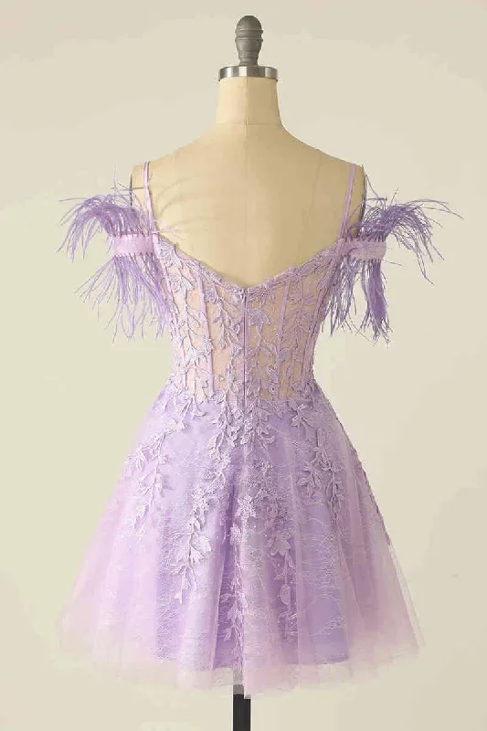 feather-cold-shoulder-lavender-appliqued-short-homecoming-dress