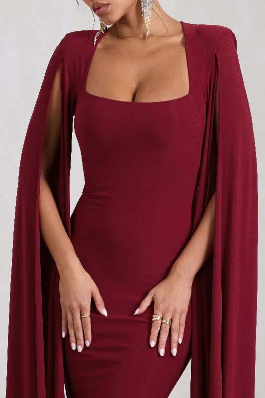 flawless-berry-square-neck-midi-dress-with-cape-sleeves-cl127209037