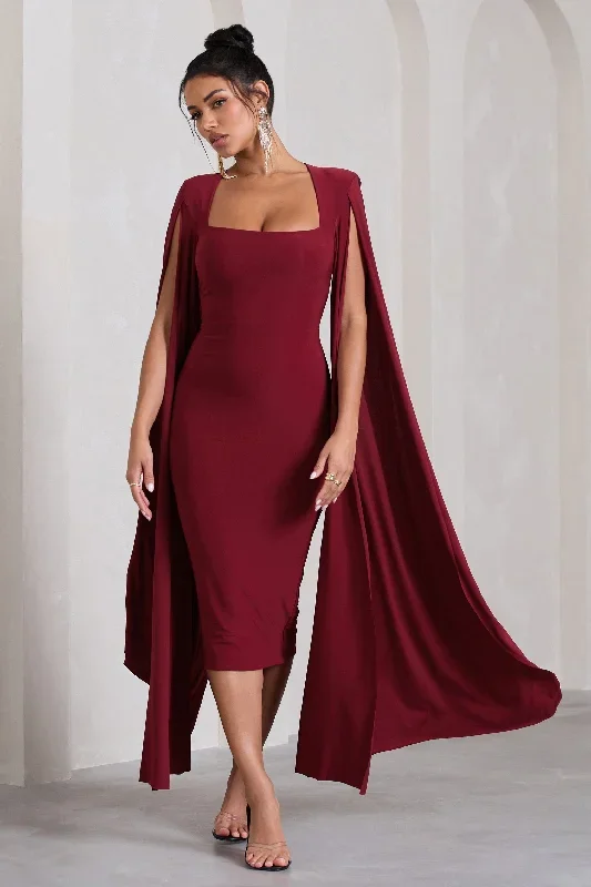 flawless-berry-square-neck-midi-dress-with-cape-sleeves-cl127209037