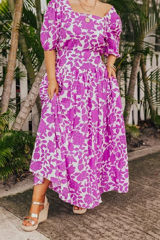 Floral Oasis Maxi Skirt Curves