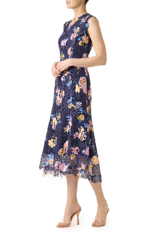 floral-printed-lace-dress-navy