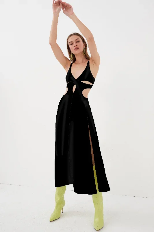 For Love & Lemons - Yori Midi Dress - Black