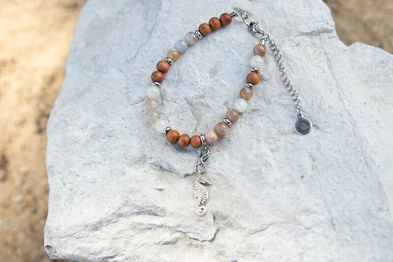 gemstone-wood-charm-bracelet-earring-set