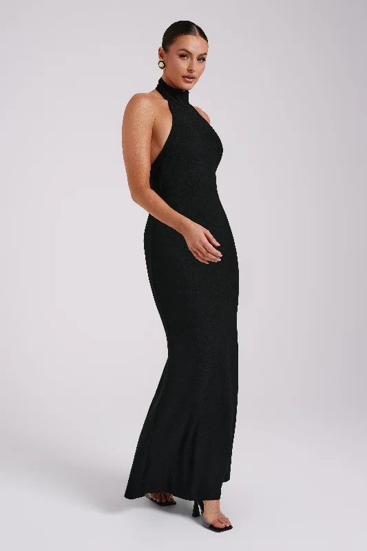 genesis-high-neck-maxi-dress-black