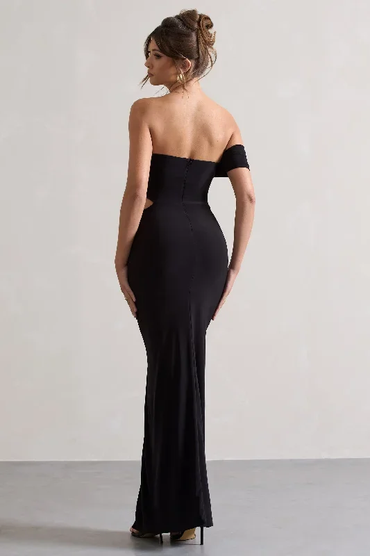 gilded-black-one-sleeved-cut-out-split-maxi-dress-cl128990002