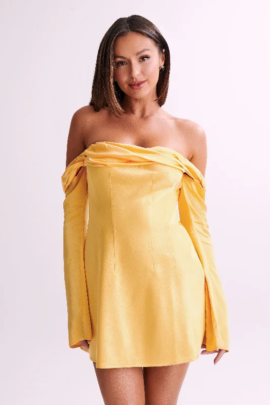 giselle-off-shoulder-satin-mini-dress-mango