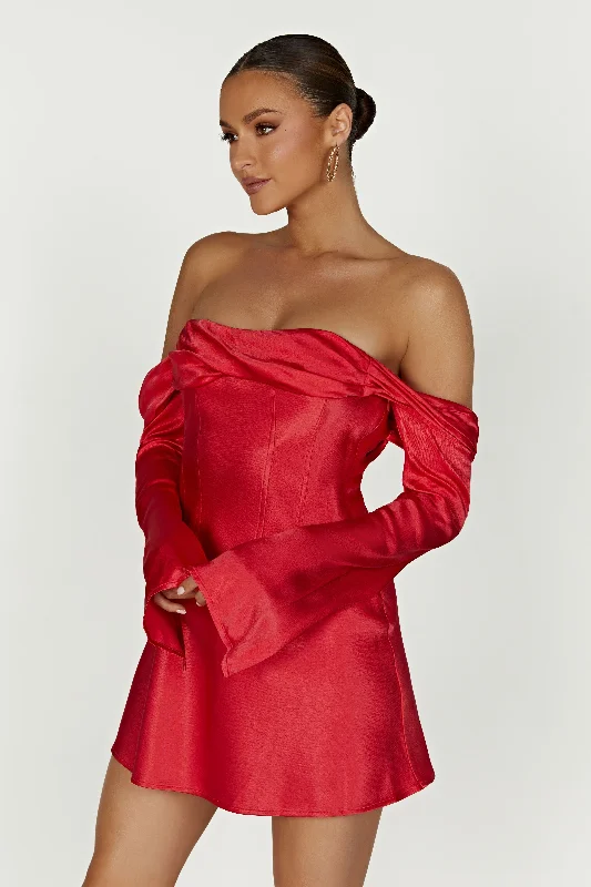 giselle-off-shoulder-satin-mini-dress-red