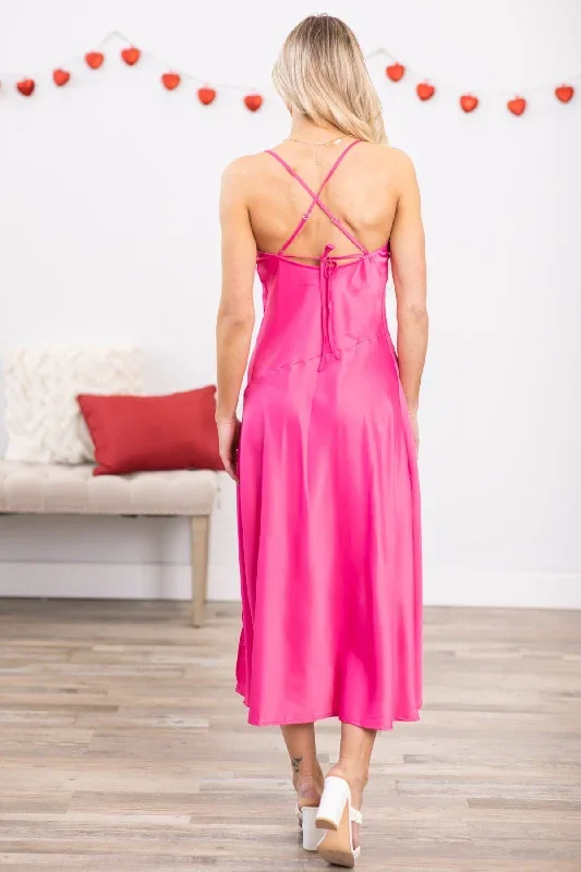 hot-pink-satin-feel-maxi-dress-with-slit