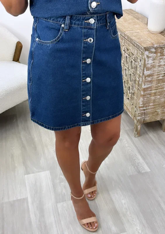 Imogen Dark Blue Denim Mini Skirt