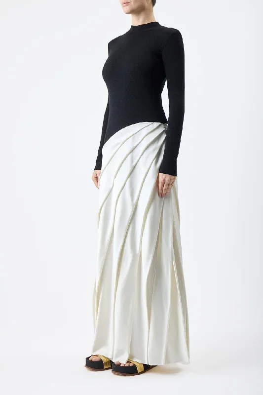 ismay-pleated-dress-black-ivory-silk-satin