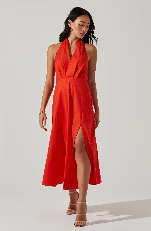 Keava Halter Midi Dress