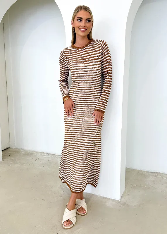 kralta-knit-maxi-dress-caramel-stripe