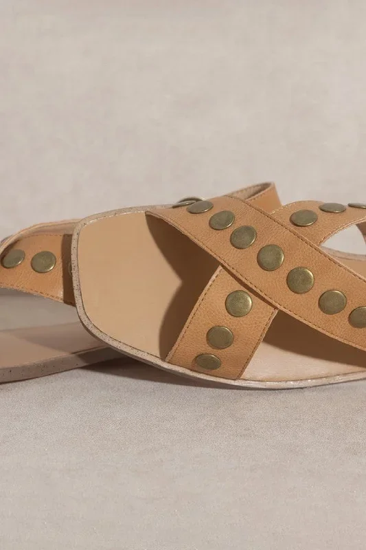 kylie-studded-cross-band-sandal-tan