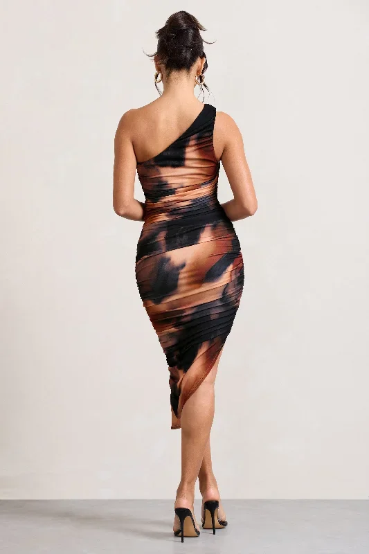 late-night-orange-smoke-print-asymmetric-one-shoulder-ruched-midi-dress-cl126680158